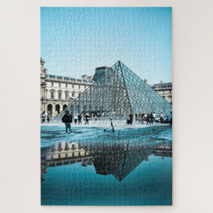 PUZZLE l Louvre Museum overdag, Parijs, Frankrijk Legpuzzel