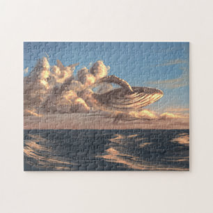 Puzzle La baleine dans les nuages du soir