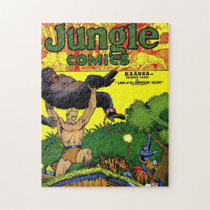 Puzzle La bande dessinée Vintage de Jungle Gorilla