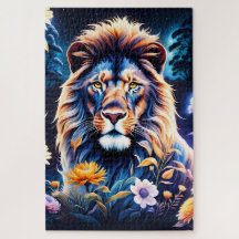 La beauté d'un lion dans son environnement