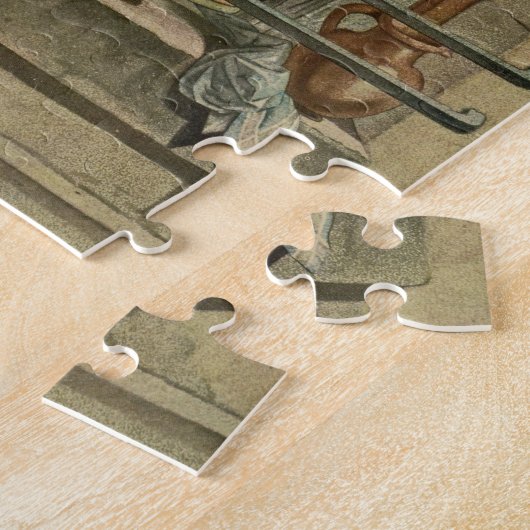 Puzzle La blanchisseuse, gravée par J. Laurent Julien (c1 (Côté)