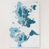 Puzzle La carte du monde réel (Vertical)
