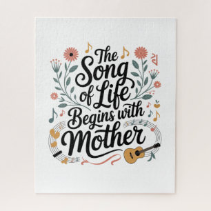 Puzzle La chanson de la vie commence avec Maman