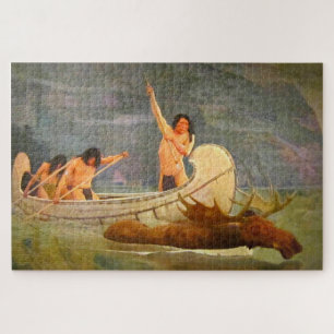 Puzzle La chasse à l'orignal George de Forest Brush 1888
