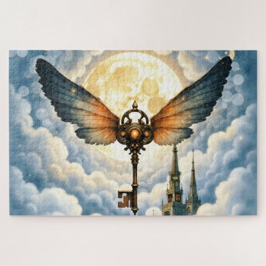 Puzzle La Clé de l'Éternité – Ailes Steampunk (Horizontal)