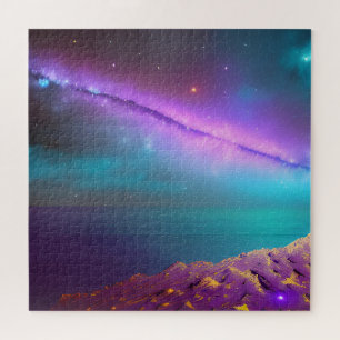 Puzzle La Comète Violette Cosmique Traverse Le Ciel Au-De