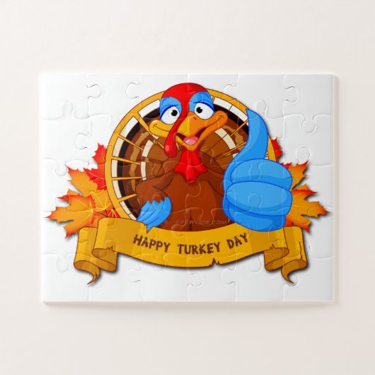 Puzzle La conception amusante de Thanksgiving de style de (Horizontal)