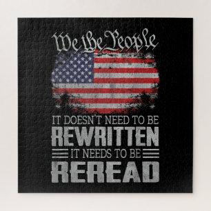 Puzzle La Constitution américaine du drapeau doit être re