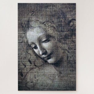 Puzzle La Dame aux cheveux fourrés, Léonard de Vinci