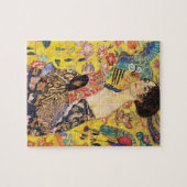 Puzzle La Dame de Gustav Klimt avec un fan (Horizontal)