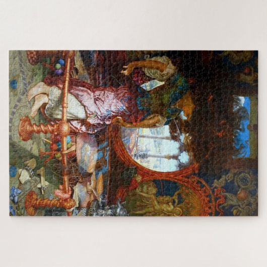 Puzzle La Dame de Shalott par William Hunt, préraphaélite (Horizontal)
