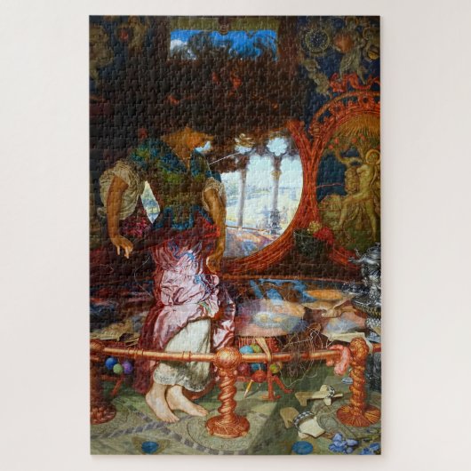 Puzzle La Dame de Shalott par William Hunt, préraphaélite (Vertical)