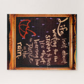 Puzzle La danse sous la pluie, la vie cite des expression (Horizontal)