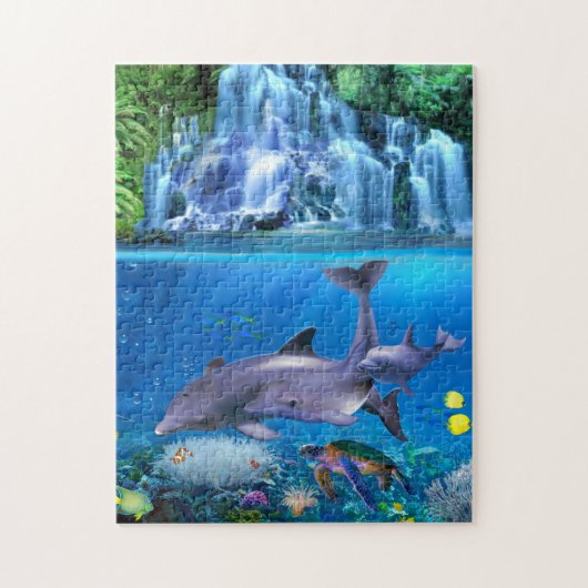 Puzzle La famille dauphin (Vertical)