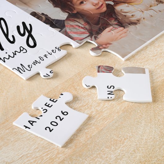 Puzzle La famille de scripts est tout Photo Collage Keeps (Côté)