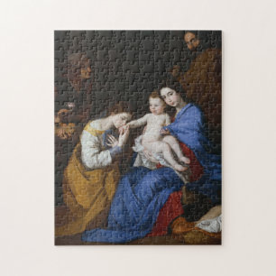 Puzzle La famille sainte avec des saints Anne et