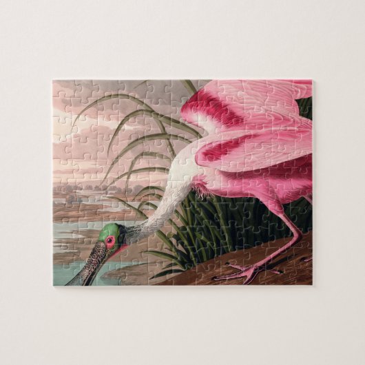 Puzzle La faune des oiseaux d'Audubon de Spoonbill Roseat (Horizontal)