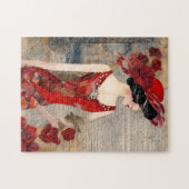 Puzzle La Femme en collier rouge (Horizontal)
