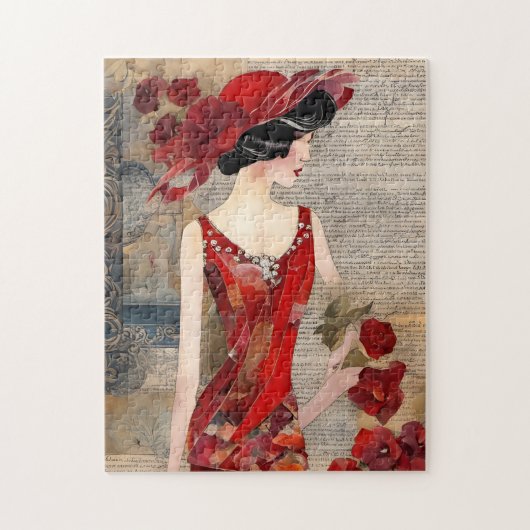 Puzzle La Femme en collier rouge (Vertical)