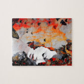 Puzzle La femme et les papillons (Horizontal)