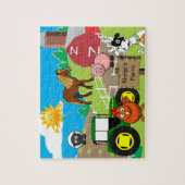 Puzzle La ferme pour enfants personnalisée (Vertical)
