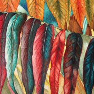 Puzzle la feuille d'automne colore l'art moderne stylisé