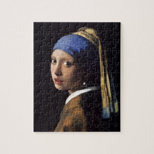 Puzzle La fille de Johannes Vermeer avec une oreille perl (Vertical)