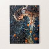 Puzzle La fille et l'étang magique du poisson d'or (Vertical)