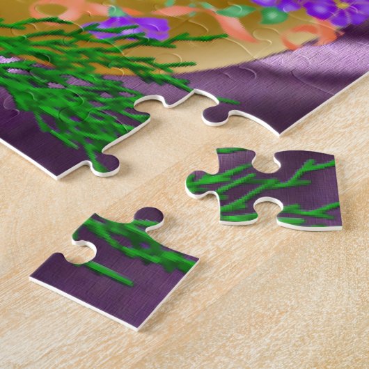 Puzzle La fleur a décoré l'oeuf (Côté)