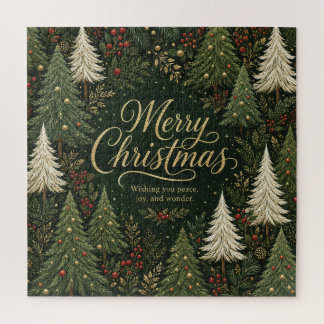 Puzzle La forêt dorée de Noël