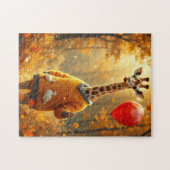 Puzzle La girafe et le ballon rouge (Horizontal)