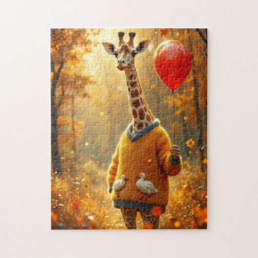 Puzzle La girafe et le ballon rouge (Vertical)