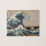 Puzzle La Grande Vague au large de Kanagawa<br><div class="desc">La Grande Vague au large de Kanagawa est une gravure en bois de l'artiste japonais Hokusai. Il a été publié vers 1830 à la fin de la période Edo.</div>