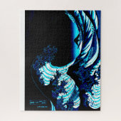 Puzzle La Grande Vague Bleu foncé (Vertical)