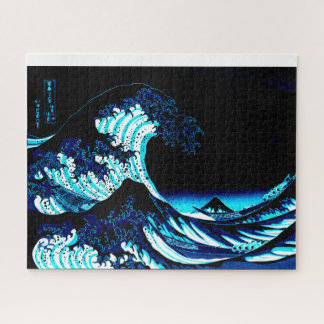 Puzzle La Grande Vague Bleu foncé