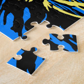 Puzzle La grande vague de Hokusai en décor de style d'art (Côté)