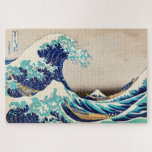 Puzzle La Grande vague de l'art japonais Vintage Kanagawa<br><div class="desc">La Grande Vague au large de Kanagawa Vintage Jigsaw Puzzle d'art japonais.</div>