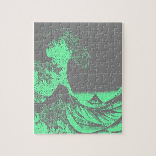 Puzzle La Grande Vague Marine Vert & Gris (Vertical)