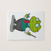 Puzzle La grenouille comme enseignant avec livre (Horizontal)
