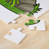 Puzzle La grenouille comme pêcheur avec la canne à pêche (Côté)