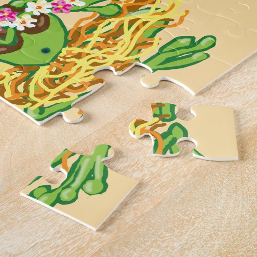 Puzzle La grenouille hula hawaïenne (Côté)