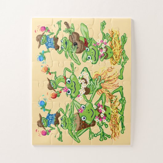 Puzzle La grenouille hula hawaïenne (Vertical)