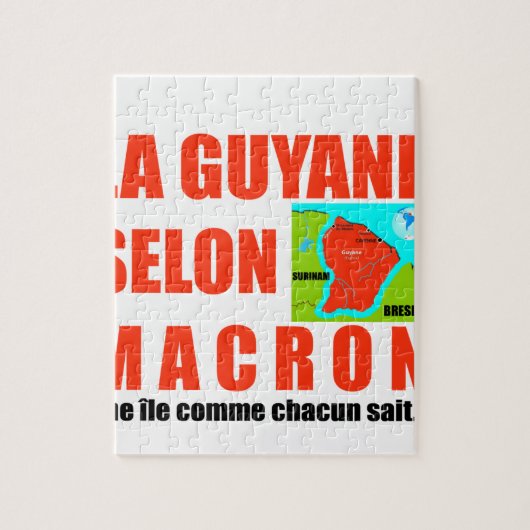 Puzzle La Guyane selon Macron est une île (Vertical)