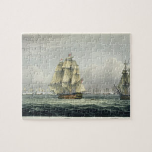 Puzzle La HMS Victory naviguant pour la ligne française 