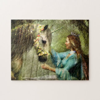 Puzzle La jeune fille de licorne
