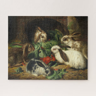 Puzzle La joyeuse famille des lapins par Alfred Richar