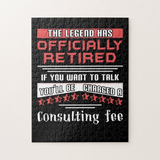 Puzzle La Légende A Officiellement Retraité Une Retraite (Vertical)