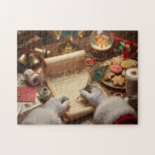 Puzzle La liste des gentils et des vilains de Noël sur le