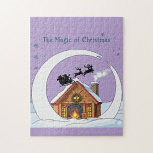 Puzzle La magie de Noël Whimsical Père Noël Sleigh