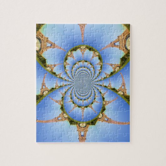 Puzzle La magie de Paris : Design de tour Eiffel géométri (Vertical)